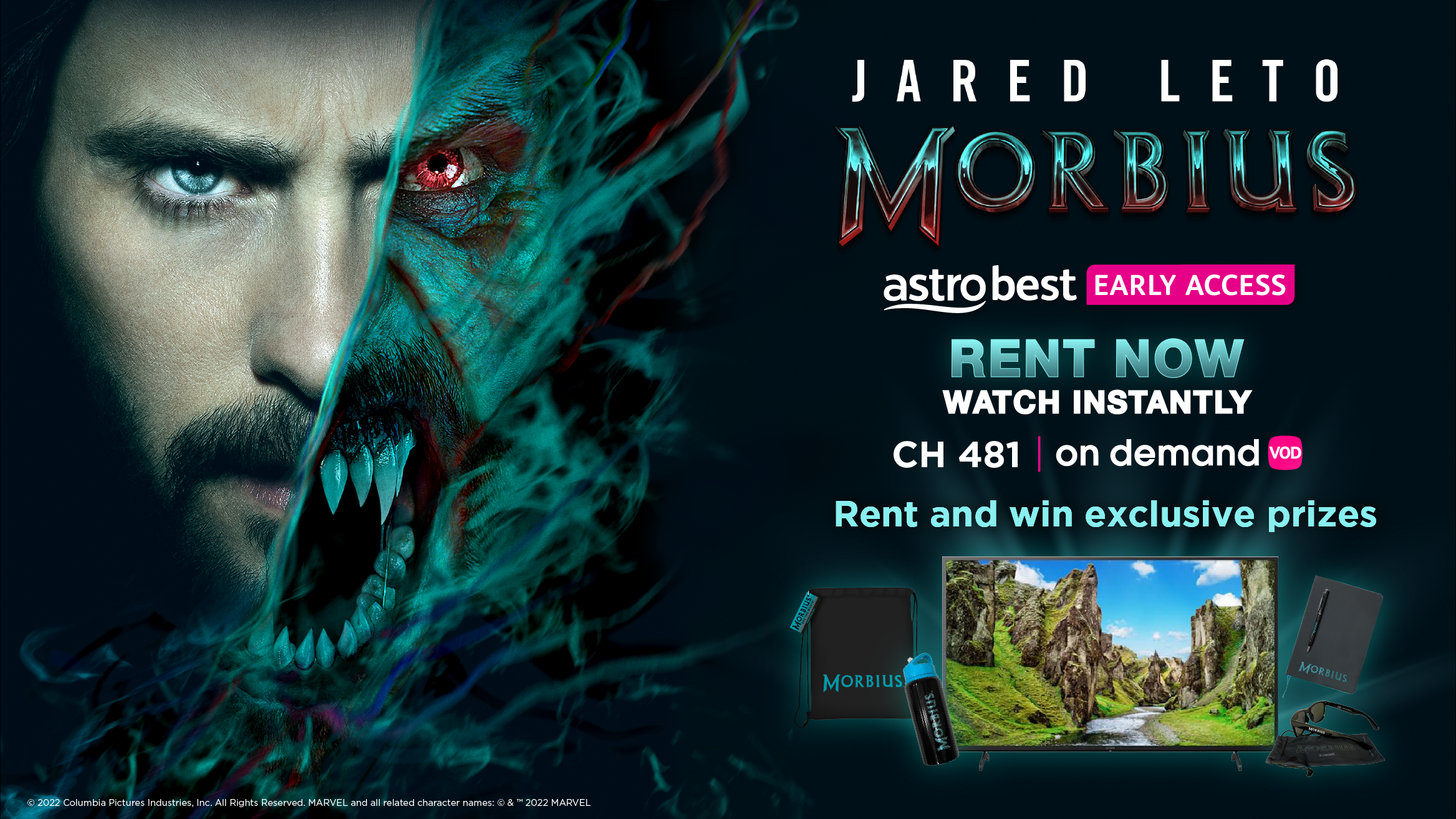 Stream Marvel film ‘Morbius’ on Astro and stand to win prizes