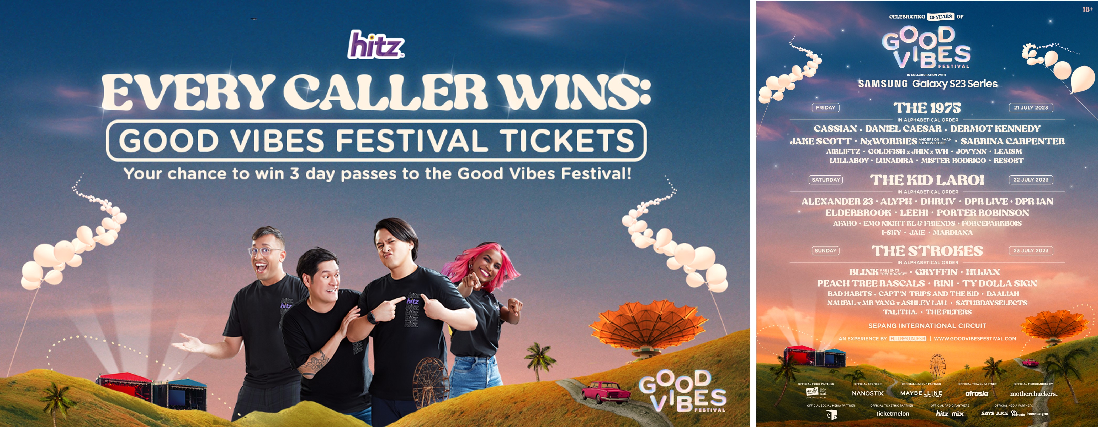 Win 3-day passes to Good Vibes Festival 2023 with Hitz FM and Mix FM