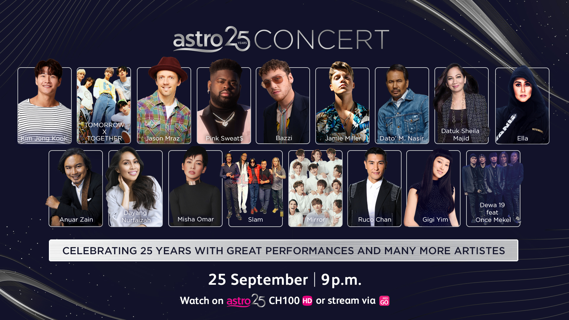 Special Astro 25 Concert with a star-studded line-up of International and Local Artistes