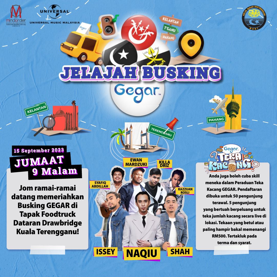 Jelajah Busking GEGAR bakal temui peminat di Pantai Timur