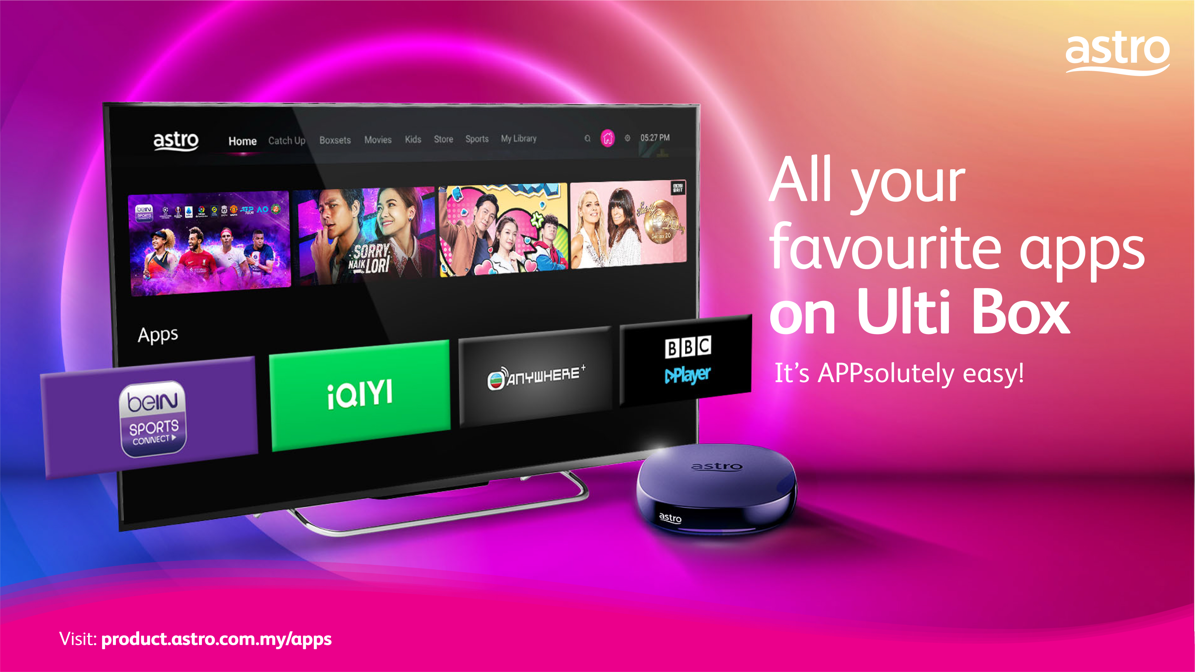 4 New Streaming Apps on the Astro Ulti Box