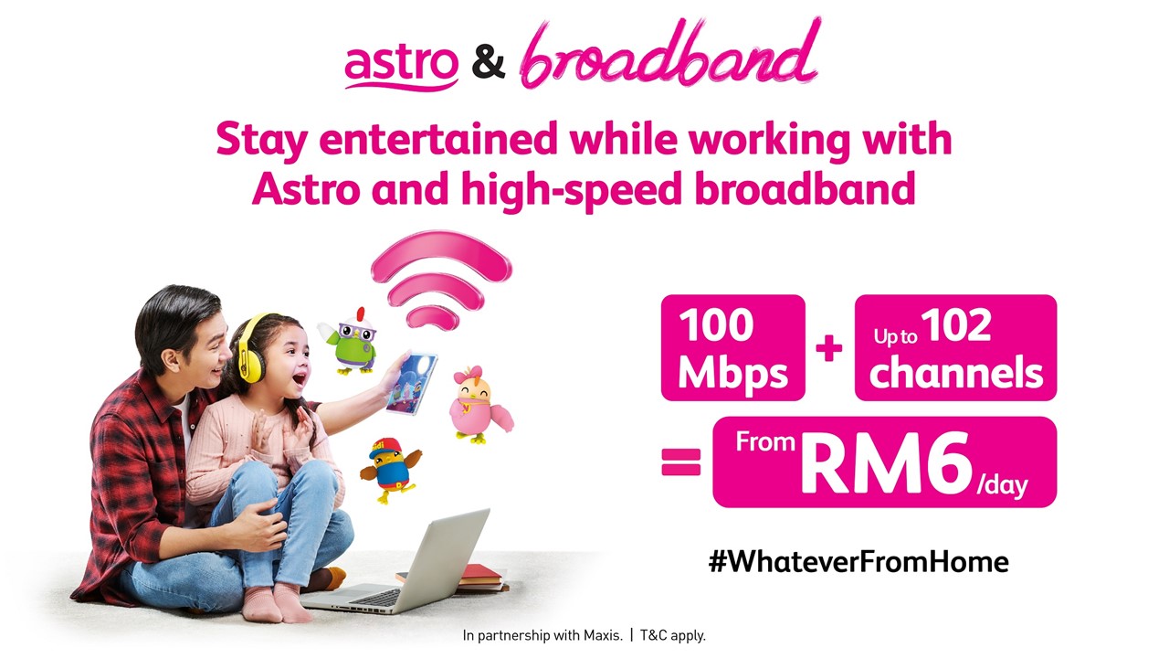 Astro offers Entertainment and Connectivity from only RM6 a day