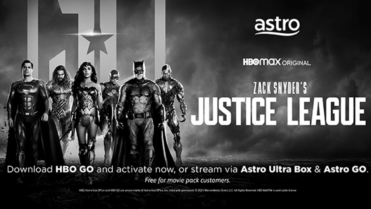 Stream Zack Snyder’s Justice League now, exclusively on Astro GO, Astro On Demand or HBO Go