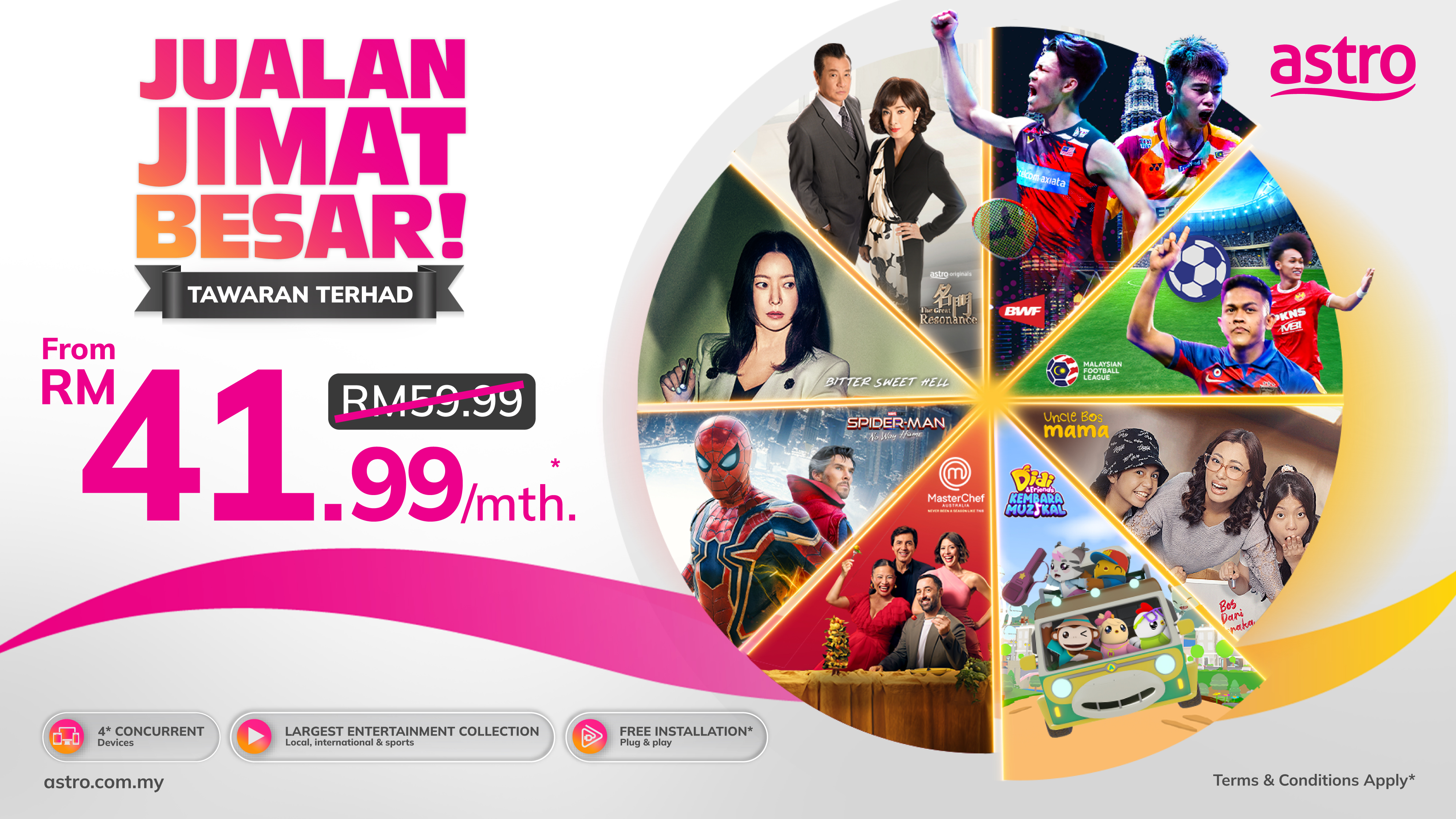 The Best Entertainment with Astro, Now at RM41.99 for a Limited Time