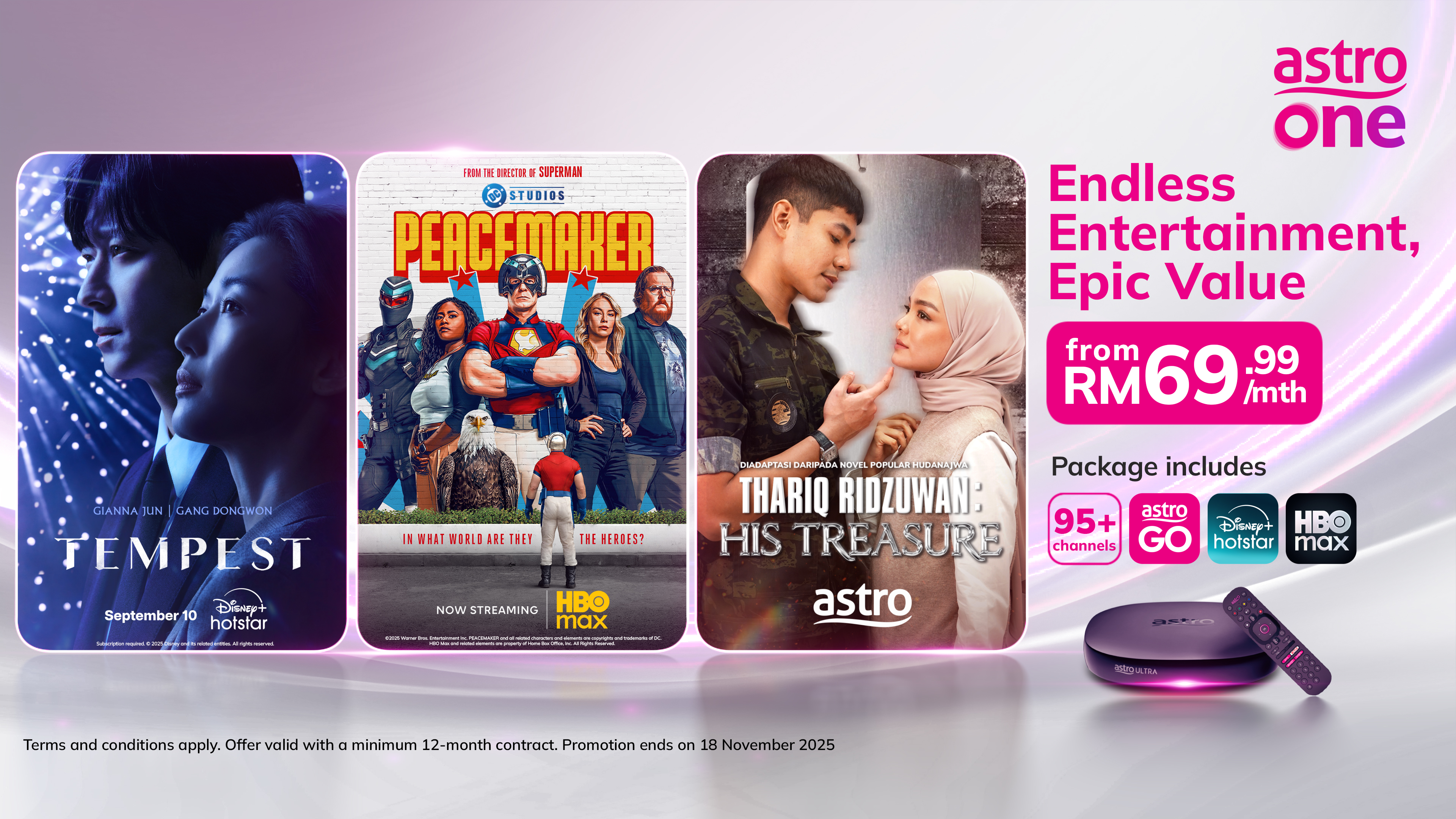 Astro Customers Can Now Enjoy Astro One Entertainment Pack with Disney+ Hotstar and HBO Max from RM69.99/month