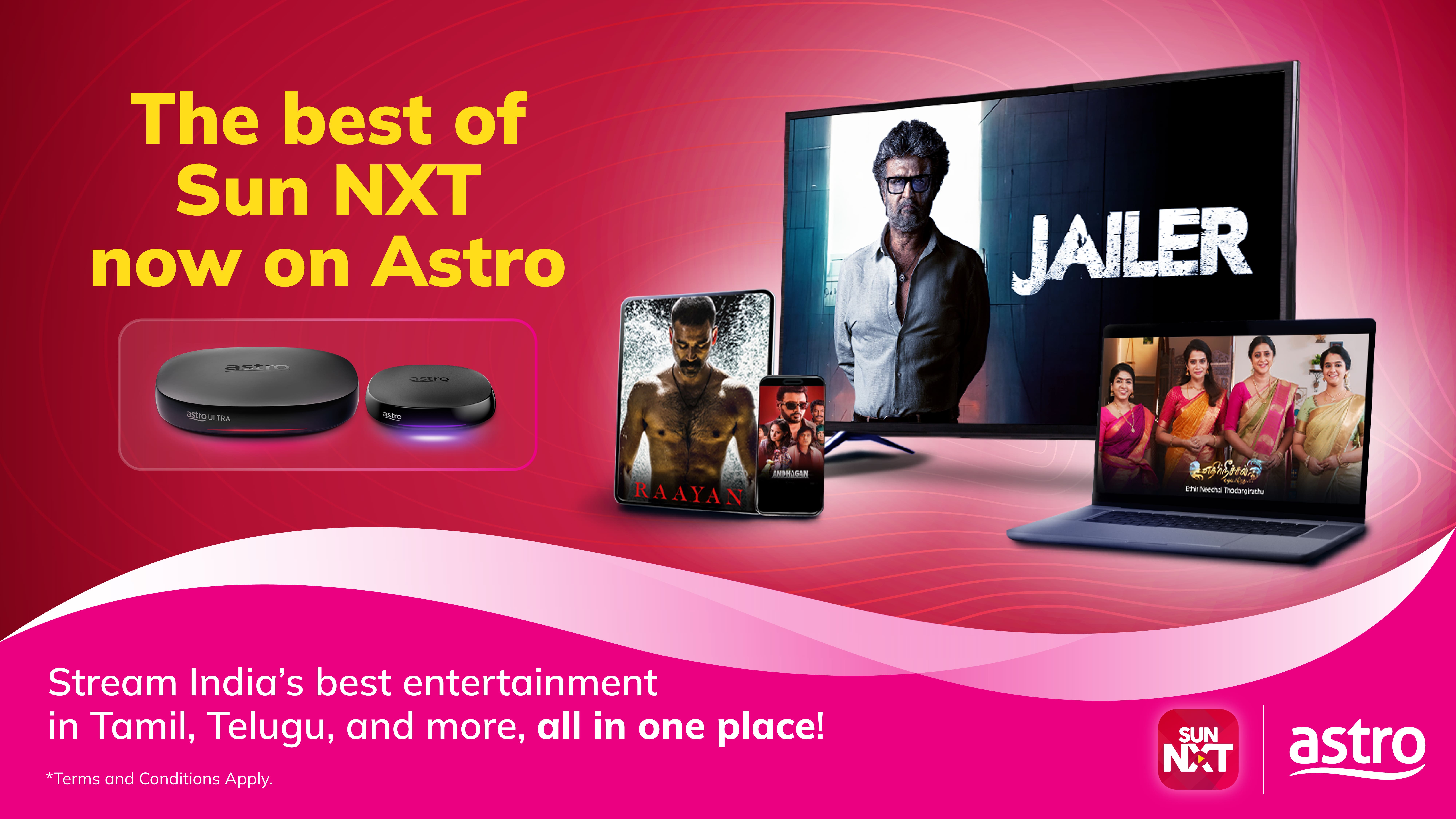 Astro and Sun NXT Partner to Bring the Best of Indian Entertainment to Malaysians
