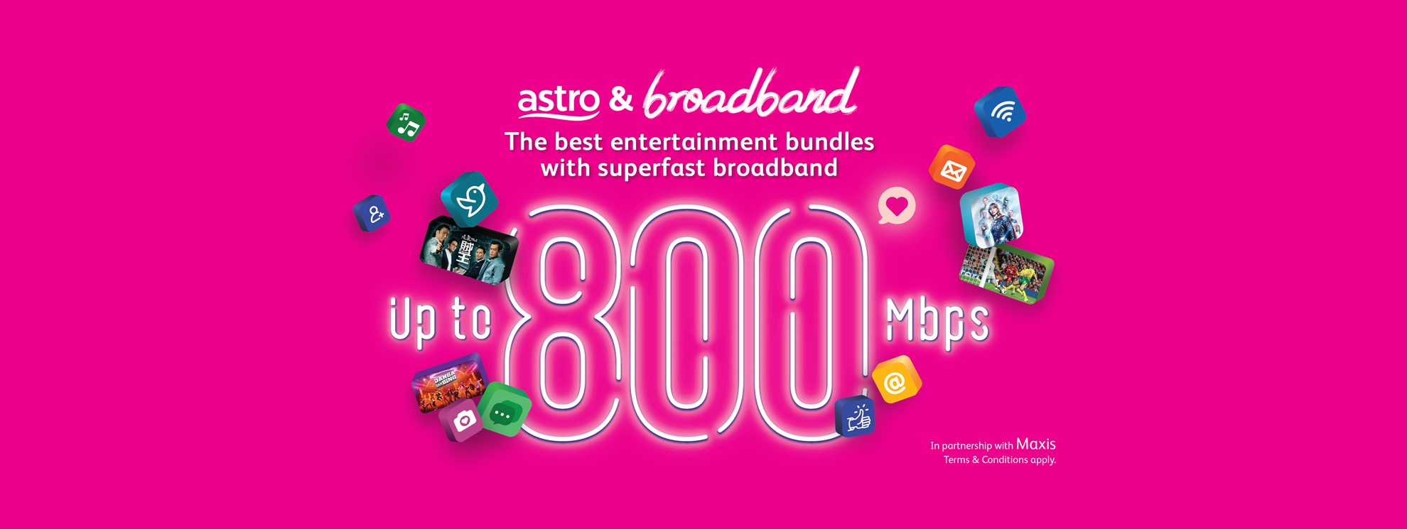 Astro & Maxis offer 300, 500 and 800 Mbps content bundled packages from as low as RM189/month