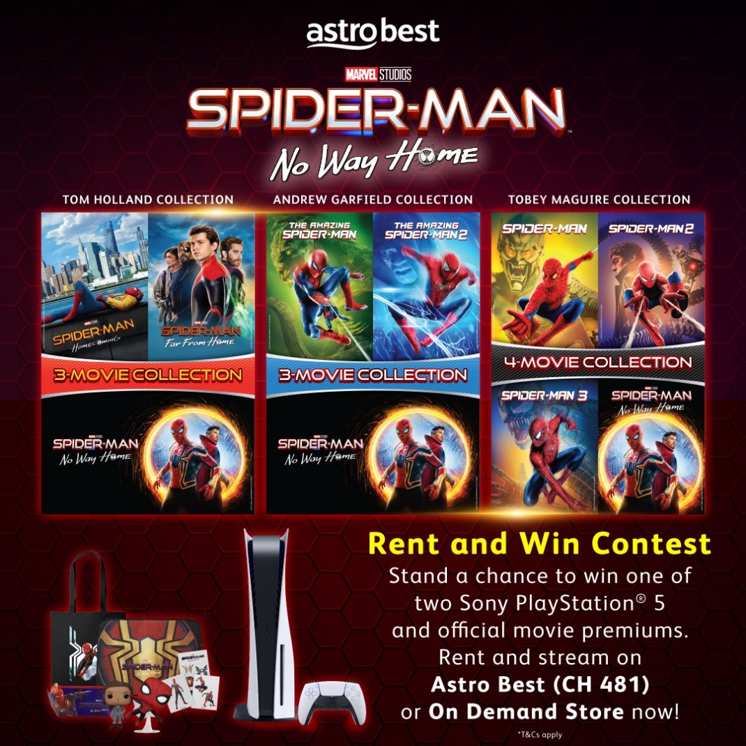 Enjoy the complete Spider-Man movie collection on Astro Best