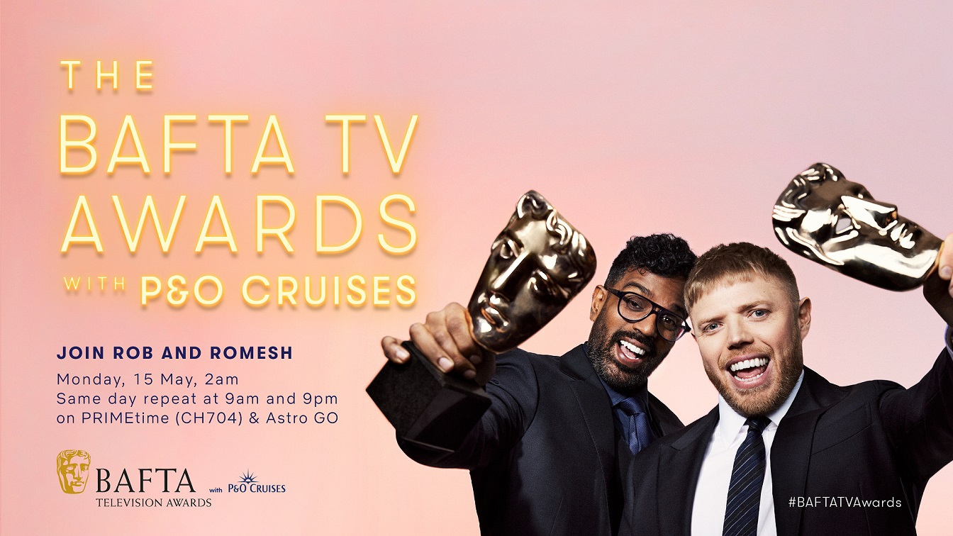 Enjoy the BAFTA Television Awards with P&O Cruises live on Astro on 15 May