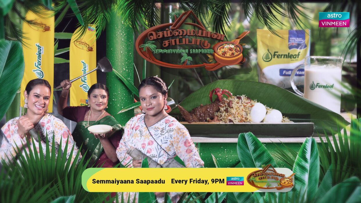 Catch the first local Tamil cooking show, ‘Semmaiyaana Saapaadu’ featuring mother and daughters as hosts premiering on Astro