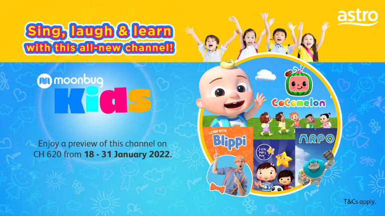 Popular Moonbug Kids channel debuts on Astro