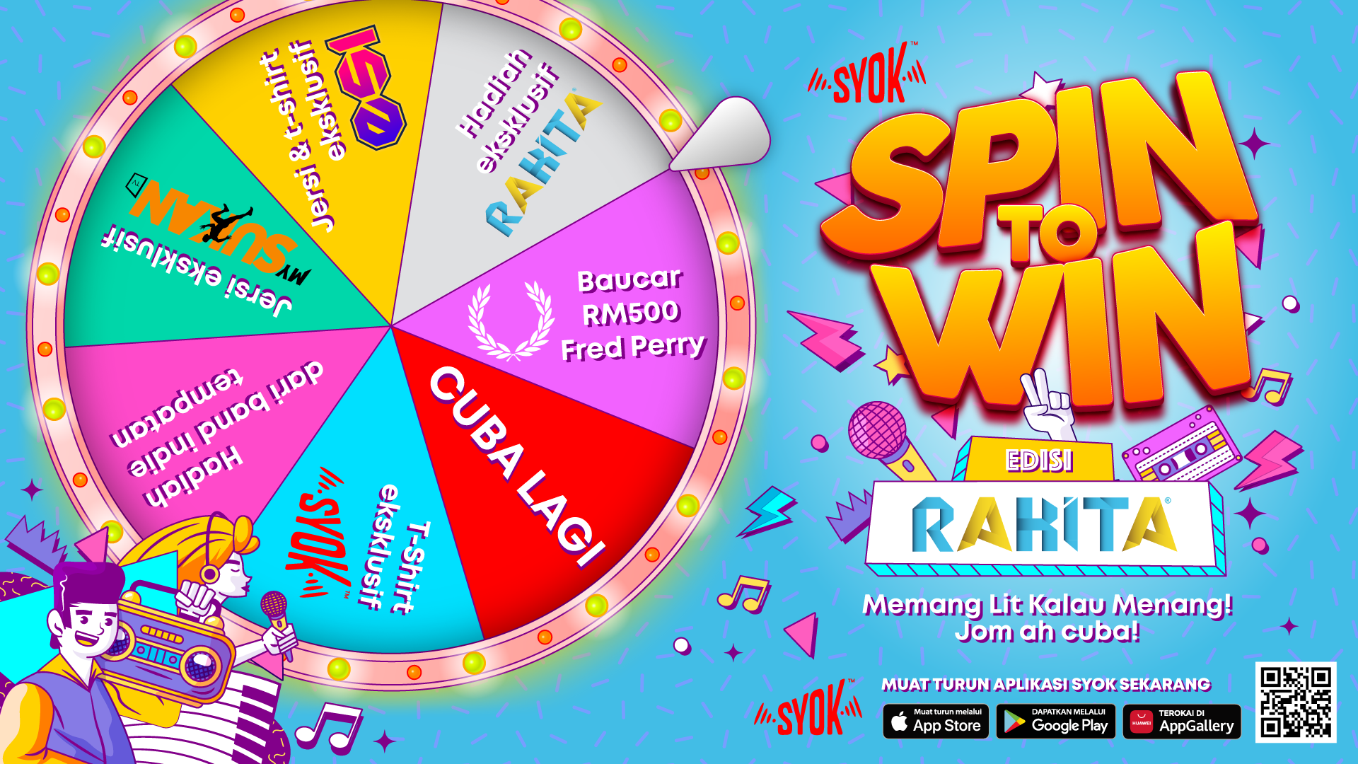 RAKITA DAN SYOK BERKOLABORASI MENGANJURKAN PERADUAN ‘SPIN TO WIN’ UNTUK SEMUA PENGGUNA SYOK
