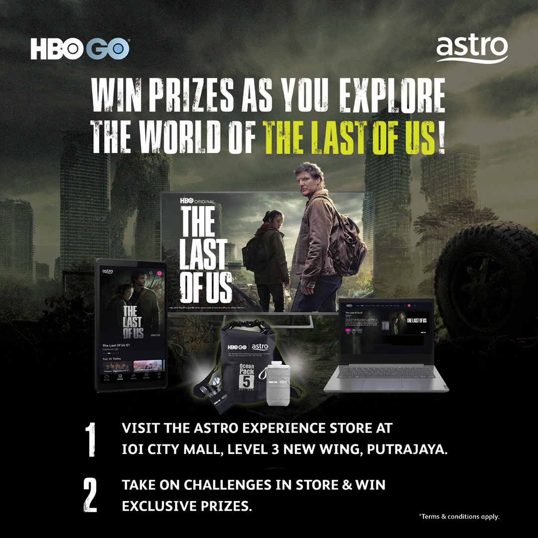 Explore the world of 'The Last of Us' at the Astro Experience Store now to win Philips 50” TVs, Lenovo laptops and tablets