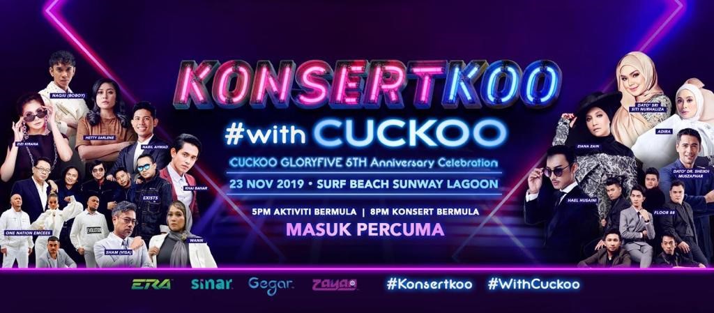 Sertai kemeriahan terbesar hujung tahun ini bersama  ‘KonsertKoo #withCuckoo’