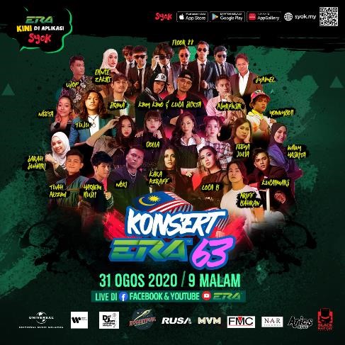 Nikmati ‘Konsert 63 ERA’ digital sempena Hari Kebangsaan Malaysia