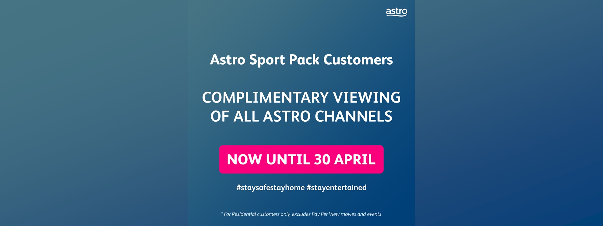 Astro Sports Pack Customers Get Complimentary Viewing of All Channels